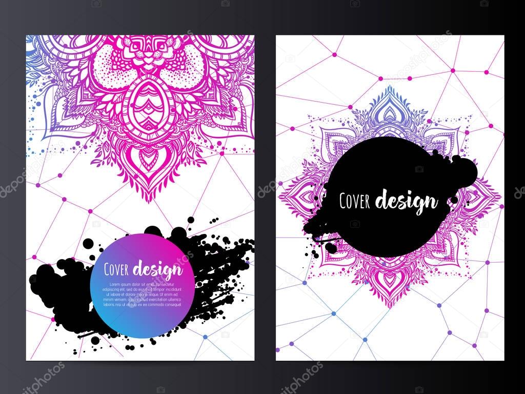 Mandala design template layout for brochure