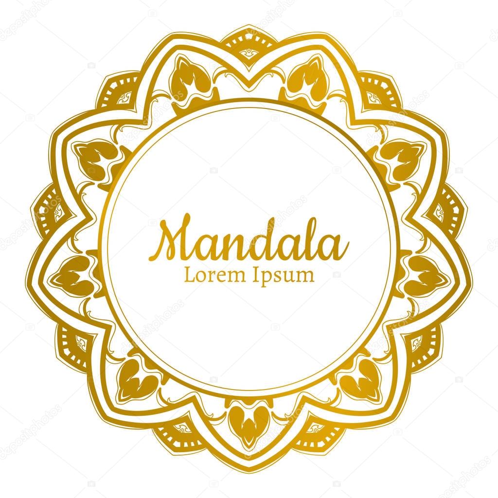 golden Mandala logo template — Vetor de Stock © irska_no #137908360