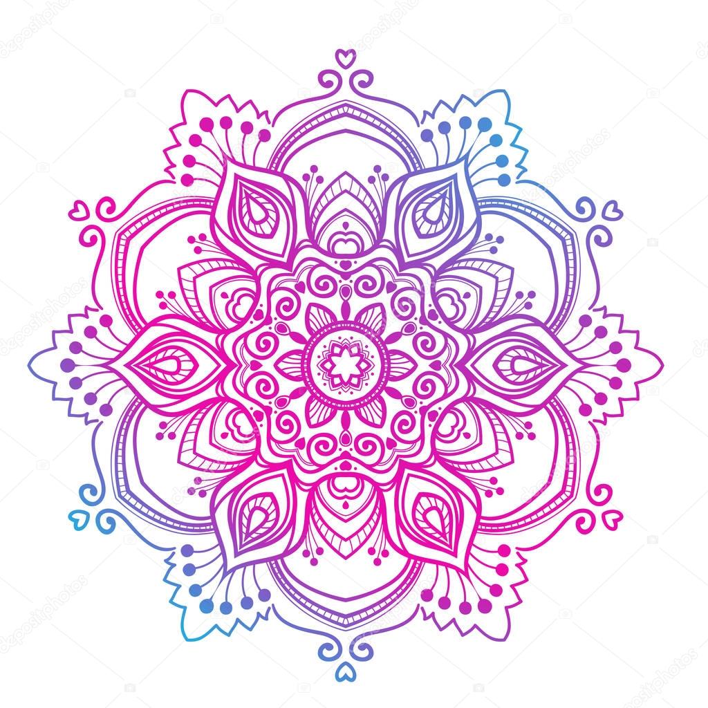 multicolored Mandala ornament