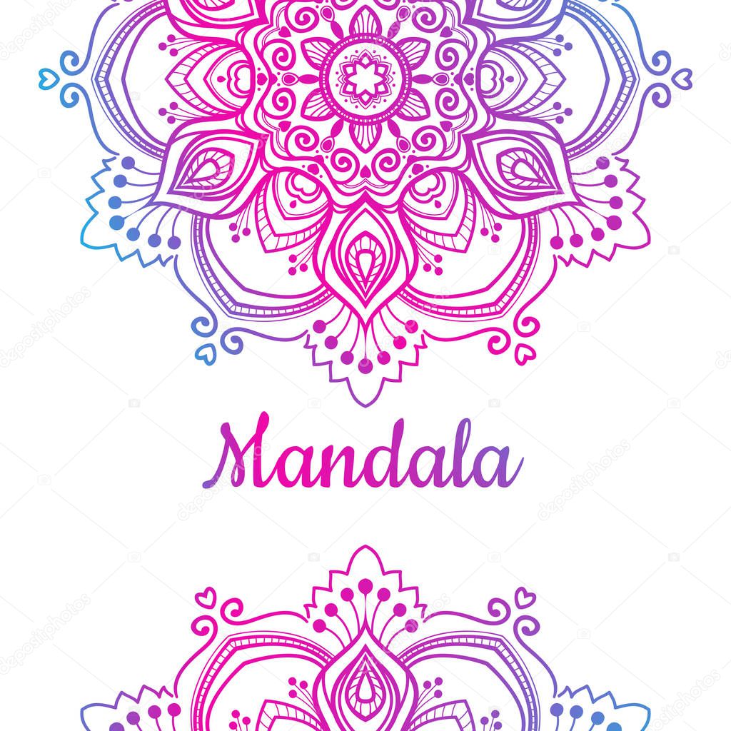 multicolored Mandala ornament