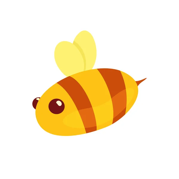 Icono de abeja aislado en blanco — Vector de stock