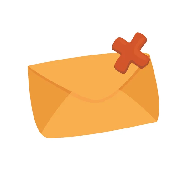 Brown envelope icon — Stock Vector