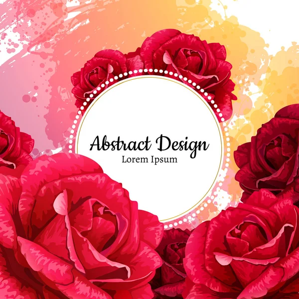 Bruiloft kaart met abstracte achtergrondkleur — Stockvector