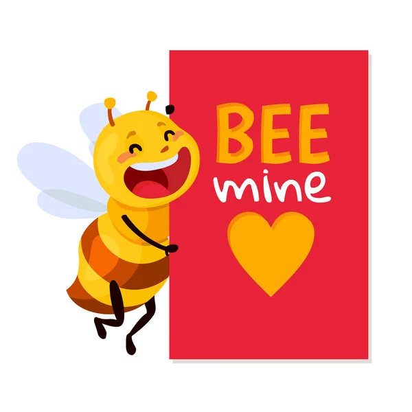 Bienenvektorillustration. Sei mein Honig — Stockvektor