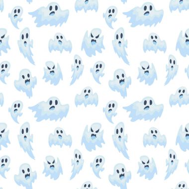 Cadılar Bayramı hayalet vektör semless desen