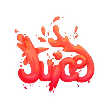 Portakal suyu yazı sulu damla