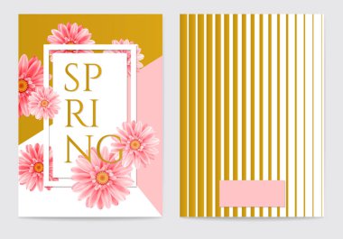 Gerbera çiçekleri parlak pembe bir arka plan üzerinde.