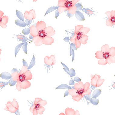 Köpek-gül çiçek Çizim