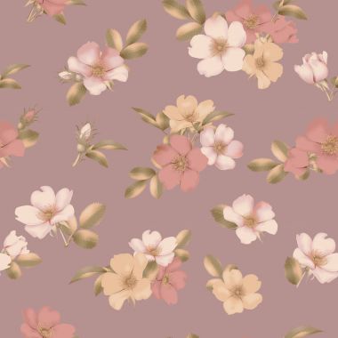 Vahşi Gül Kusursuz Şablon