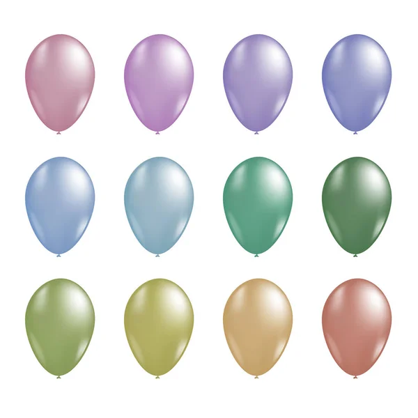 Kleurrijke ballon Set — Stockvector