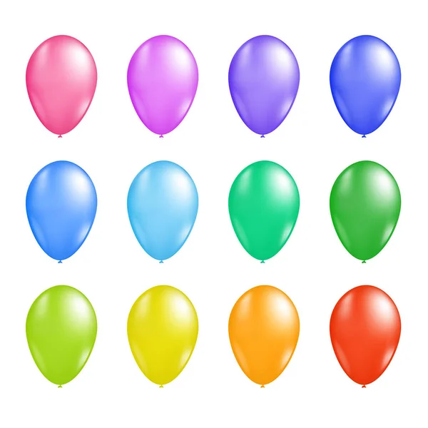 Conjunto de balões coloridos —  Vetores de Stock