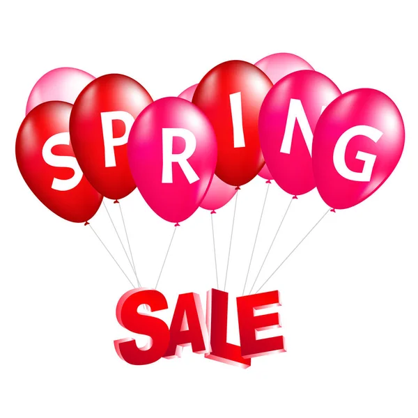 Balloons spring sale — Stock Vector