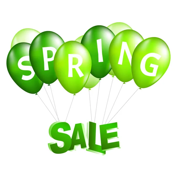 Balloons spring sale — Stock Vector