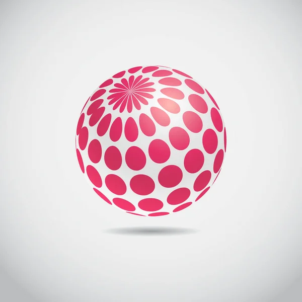 Rosa dekorativa bollen — Stock vektor