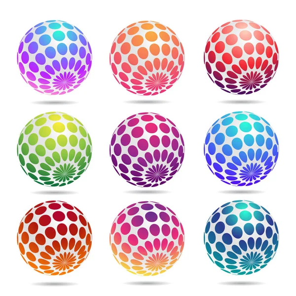 Bolas decorativas multicolores . — Vector de stock