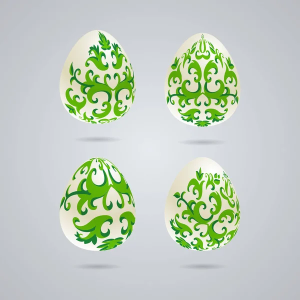 Πασχαλινά αυγά με διάφορα χρώματα — Διανυσματικό Αρχείο