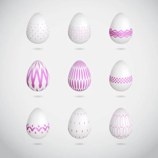 Ροζ αυγά του Πάσχα διάνυσμα — Διανυσματικό Αρχείο