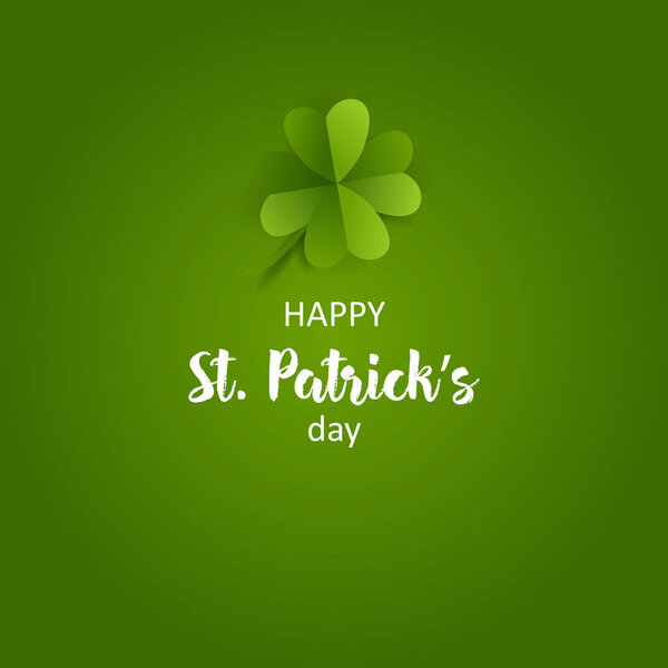 Открытка на День Святого Патрика. Трехмерный вектор эффекта
