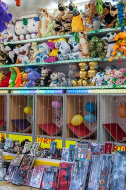 Lunapark, Paris stand Fransa - 10 Ağustos 2014. Eğlenceli bir stand