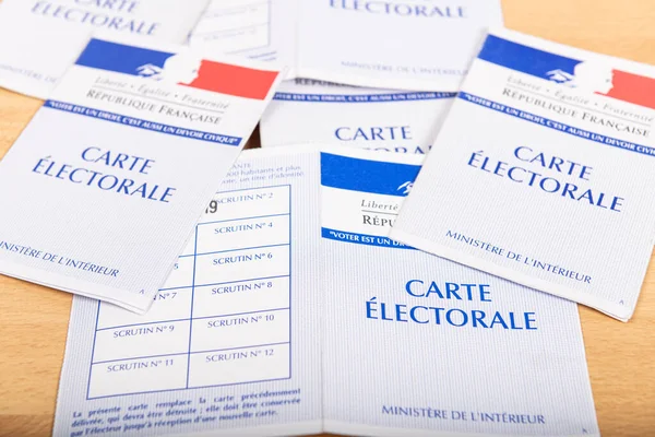 French electoral voter cards official — Stock Photo, Image