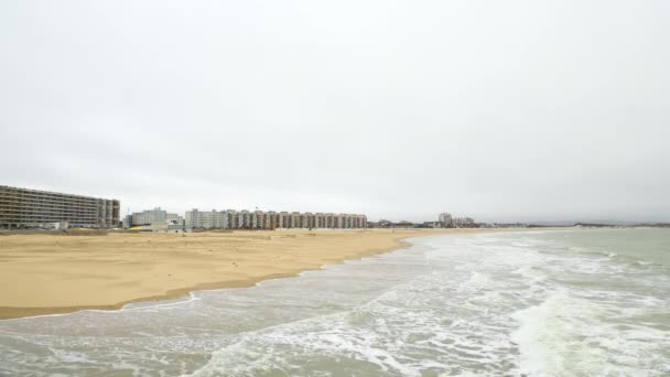 Pláž Moře Calais Francie — Stock video