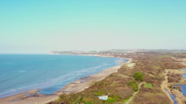 Wissant Körfezi Kuzey Fransa — Stok video
