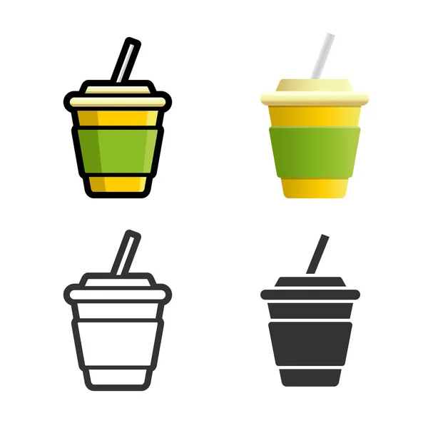 Refresco vector icono de color conjunto — Archivo Imágenes Vectoriales