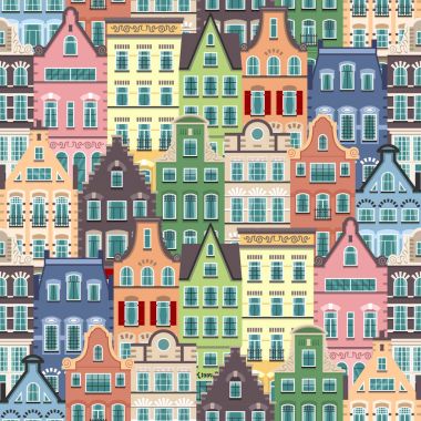 Hollanda eski seamless modeli cepheler evler
