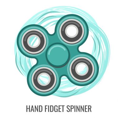 Hareketli el topluca spinner renk yeşil vektör oyuncak