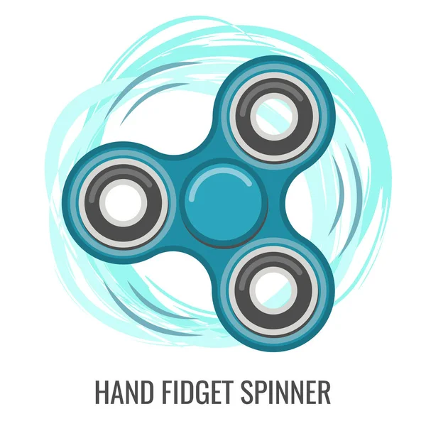 Hareketli el topluca spinner renk mavi vektör oyuncak