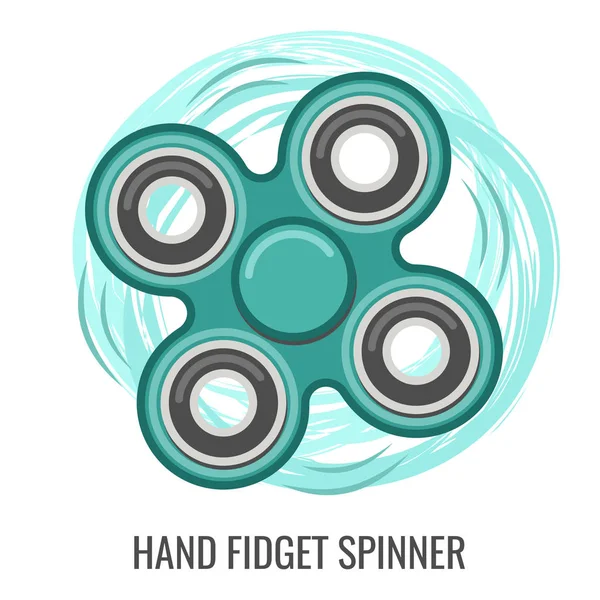 Hareketli el topluca spinner renk yeşil vektör oyuncak