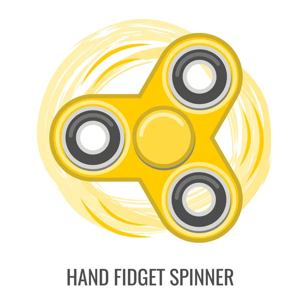 Hareketli el topluca spinner renk sarı vektör oyuncak