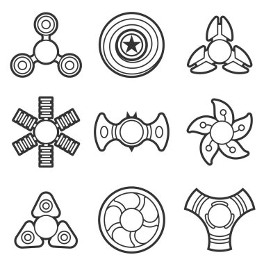 El topluca spinner ekstra satır Icon set vektör