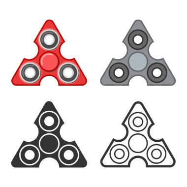 Renk ve çizgi el topluca spinner vektör simgeler