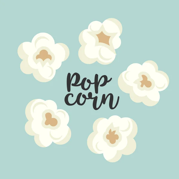 Colorful popcorn items vector cute set — Stock Vector