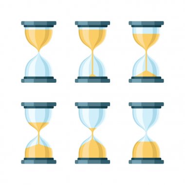 Kum saati modern vector Icons set