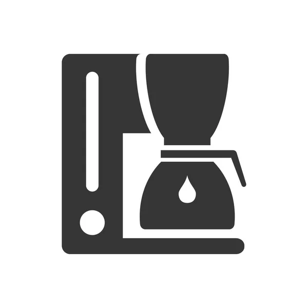 Kaffeemaschine Glyphe einzelne isolierte Vektor-Symbol — Stockvektor