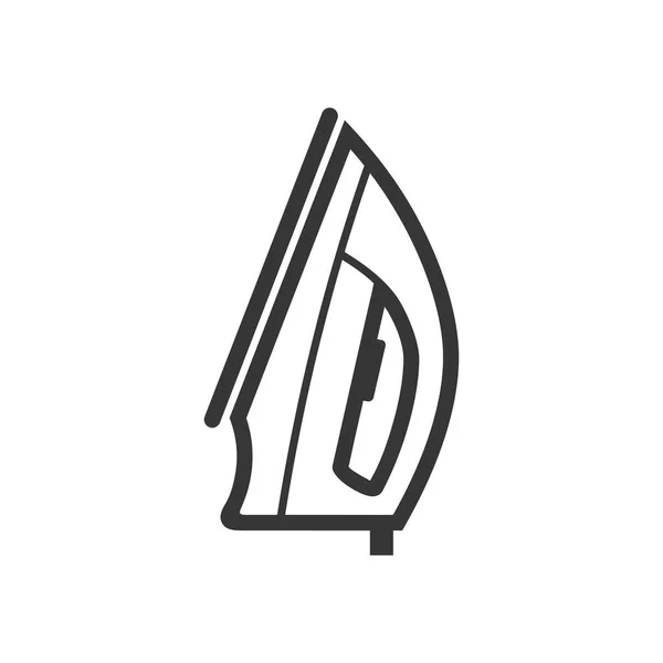 Esquema de hierro doméstico único icono vectorial aislado — Vector de stock