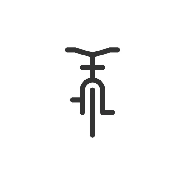 自行车前视图矢量轮廓样式图标 — 图库矢量图片