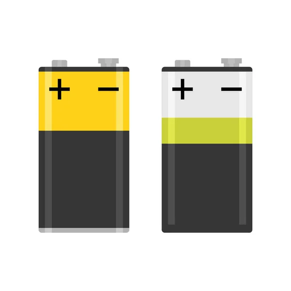 Alcalino PP3 batería plana vector colorido aislado ilustración — Vector de stock