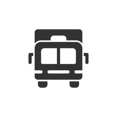 Kamyon ön görünüm vektörü kabartma biçimi simgesini doldurdu