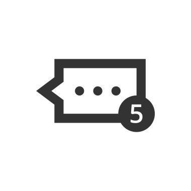 Konuşma balonu ve diyalog balonu satır vektör simgesi