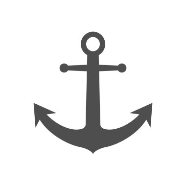 Çapa vektörü tek simgesi, ayrı izole işareti