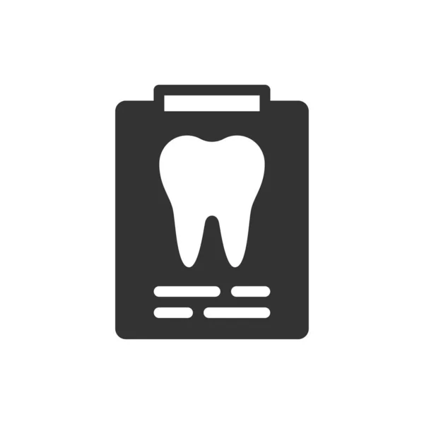 Tooth on x-ray, cute vector icon illustration — Stock vektor