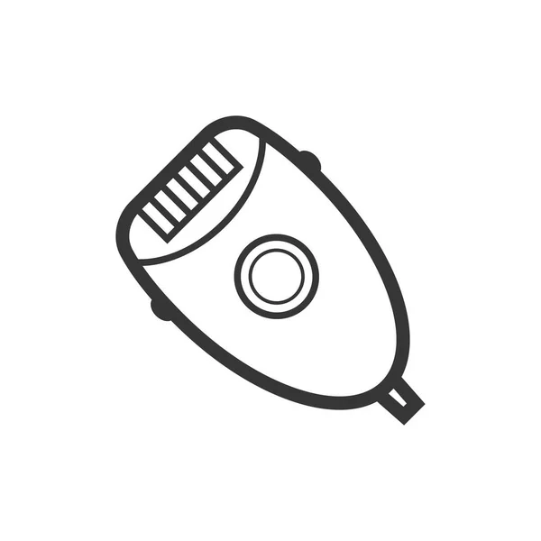 Domestic epilator outline single isolated vector icon — 스톡 벡터