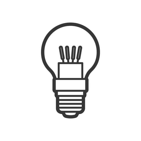 LED lamp lamp vector overzicht pictogram — Stockvector