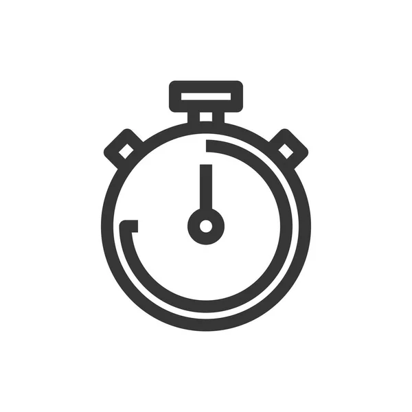 Reloj de mano línea estilo aislado vector icono — Vector de stock