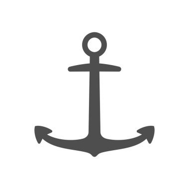 Çapa vektörü tek simgesi, ayrı izole işareti