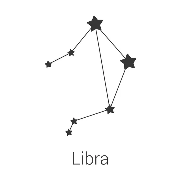 Libra signo constelación icono vectorial aislado sobre fondo blanco — Archivo Imágenes Vectoriales