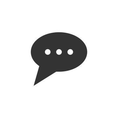 Konuşma balonu ve diyalog balonu doldurulmuş biçim vektör simgesi